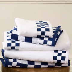 Indigo Check Hand Towel