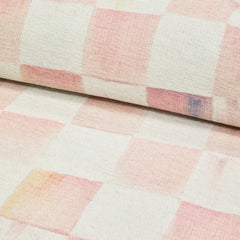 Rosy Checkered 2' x 3' Washable Rug