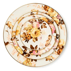 Wild Rose White Dinner Plate