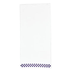 Bath Towel with Violet Check Border
