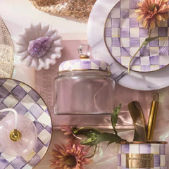 Violet Check Small Kitchen Canister