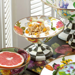 Wild Rose Brown Large Compote