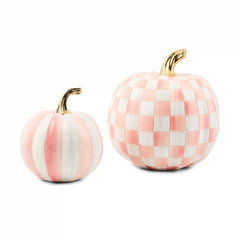 Classic Sterling Stripe Small & Check Medium Pumpkin Set