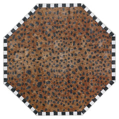 Cheetah 6' Octagon Washable Rug