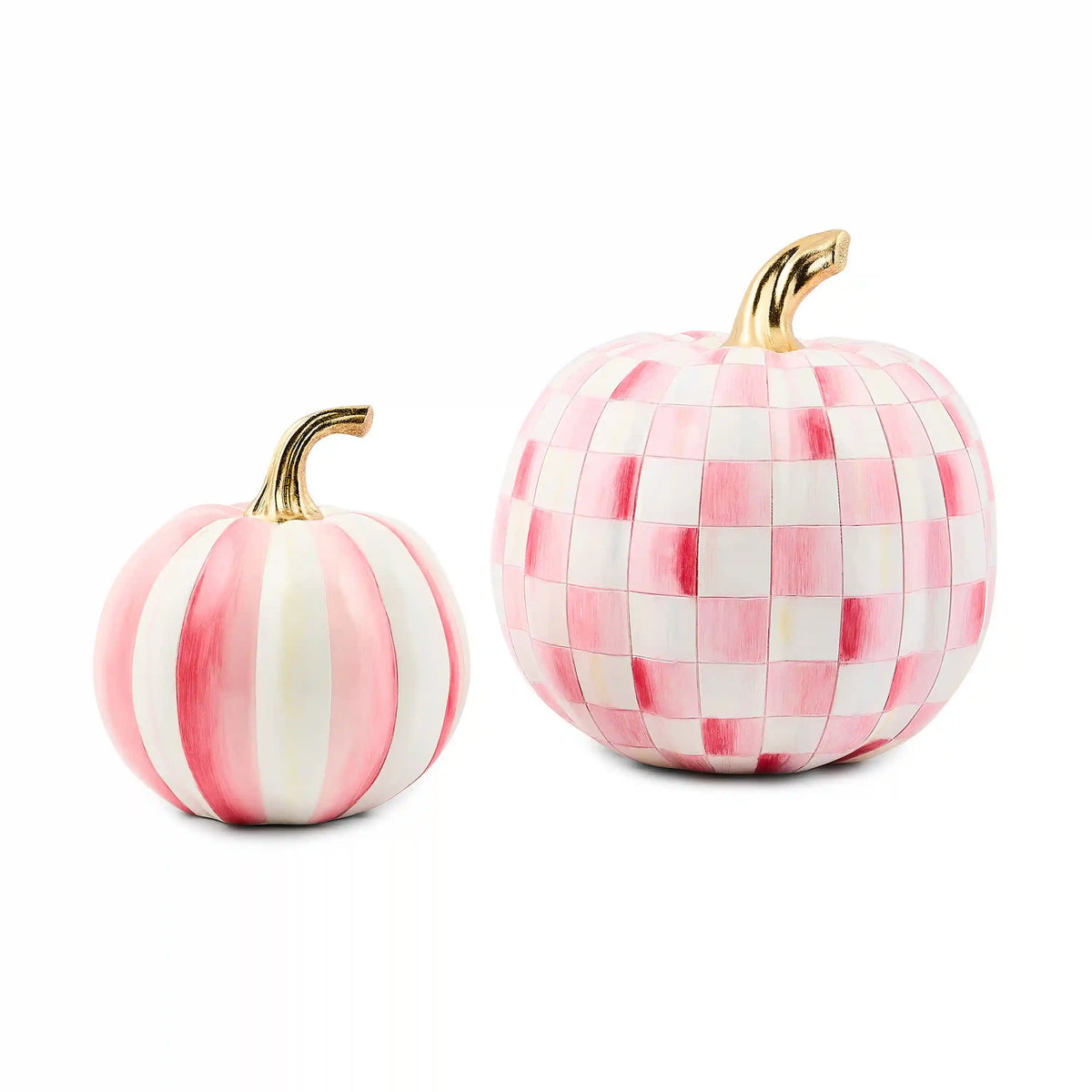 Classic Sterling Stripe Small & Check Medium Pumpkin Set