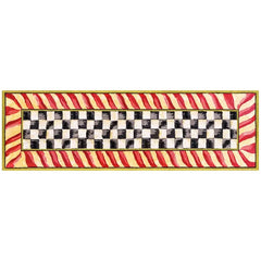 Courtly Check Red & Gold 2'6" x 8' Washable Runner