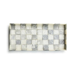Sterling Check Capiz Vanity Tray