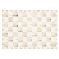 Mocha Checkered 2' x 3' Washable Rug
