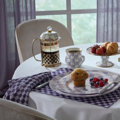 Plum Check Napkin, Set of 4