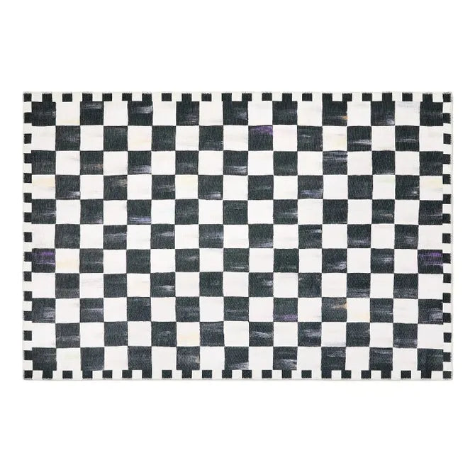 Courtly Checkered 5' x 7'6" Washable Rug