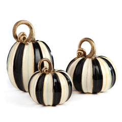 Elegant Stripe Large Pumpkin