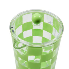Green Check Acrylic Pitcher