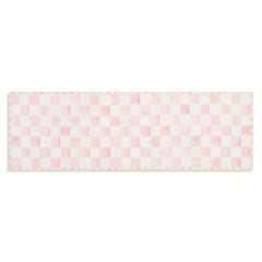 Rosy Checkered 2'6" x 8' Washable Runner