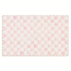 Rosy Checkered 3' x 5' Washable Rug