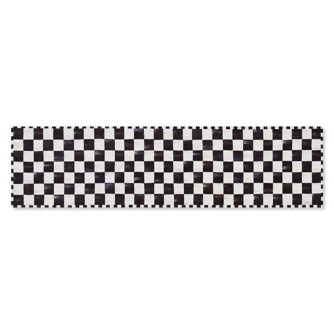 Courtly Checkered 2'6" x 10' Washable Runner