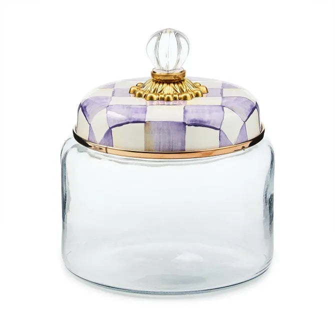 Violet Check Small Kitchen Canister