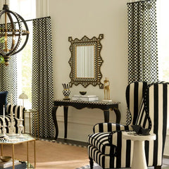 Courtly Check & Stripe Large Wall Mirror