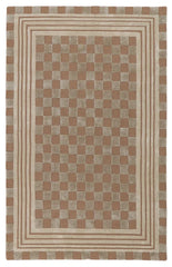Mocha Tonal Check 5' x 8' Rug