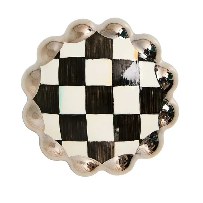 Courtly Check Platinum Round Knob