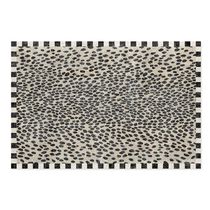 Snow Leopard 3' x 5' Washable Rug