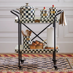 Sterling Check 2-Tier Kitchen Cart