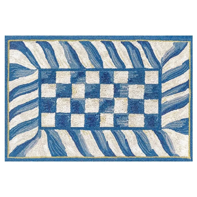 Truly Royal Check 2' x 3' Washable Rug