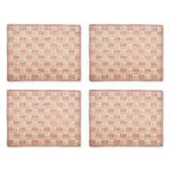Pink Sinamay Placemats, Set of 4