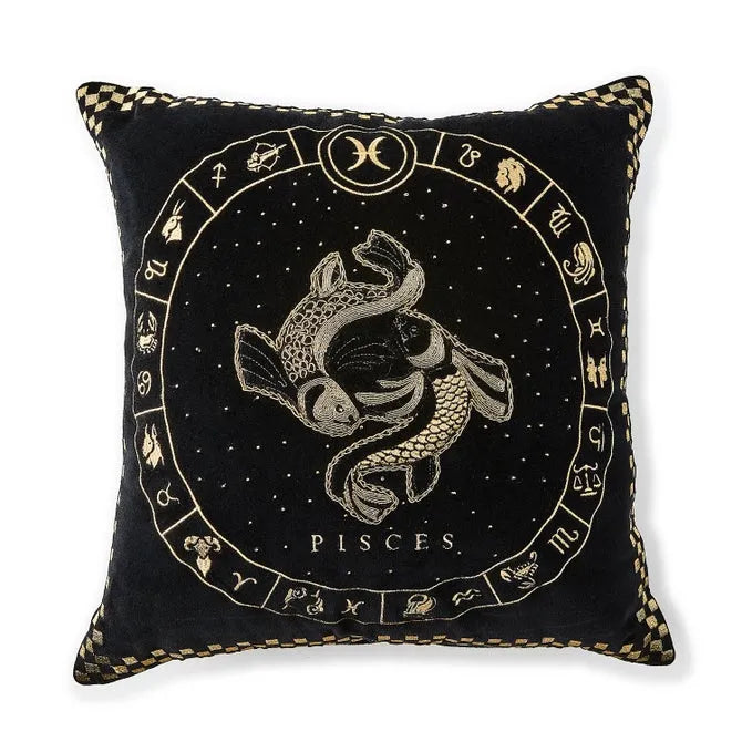 Pisces Zodiac Throw Pillow
