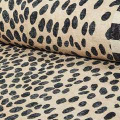 Snow Leopard 5' x 7'6" Washable Rug