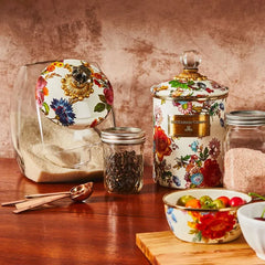 White Flower Market Medium Canister