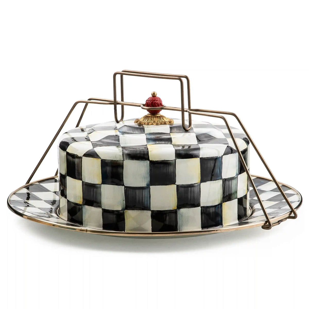 Wild Rose Brown Cake Carrier