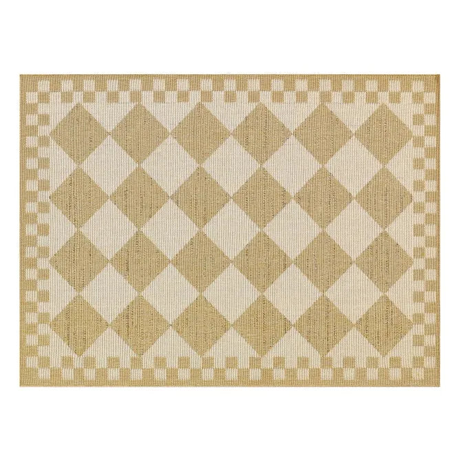 White Diamond 5' x 8' Indoor/Outdoor Rug