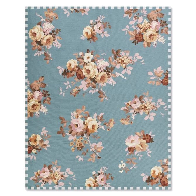 Slate Wild Rose 8' x 10' Washable Rug
