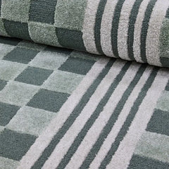 Sage Green Tonal Check 2'6" x 8' Rug