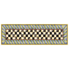 Courtly Check Purple & Green 2'6" x 8' Washable Runner