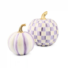 Classic Sterling Stripe Small & Check Medium Pumpkin Set