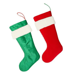 Check it Out Red & Green Stockings Set of 2