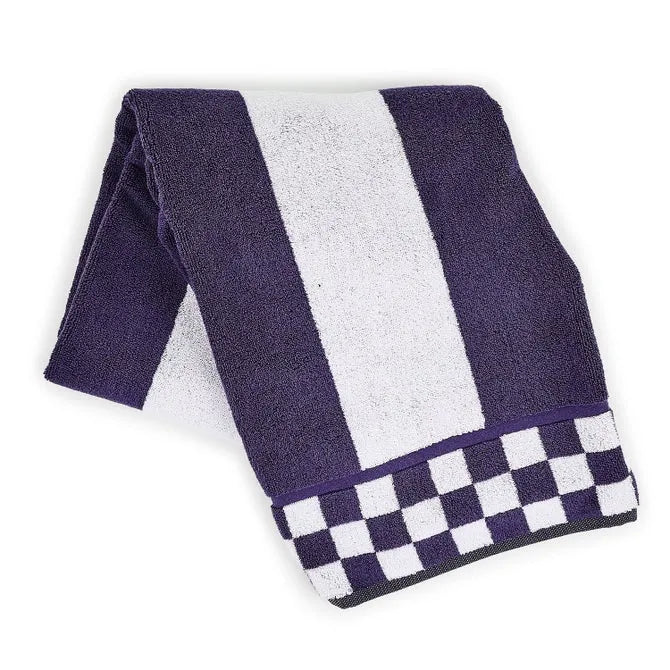 Violet Stripe Bath Towel